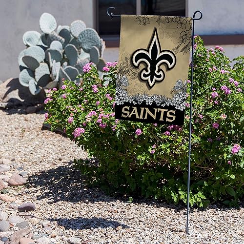 Miniatura 5 de Rico Industries NFL New Orleans Saints Primary - Bandera de jardín de doble cara de 13 x 18 pulgadas