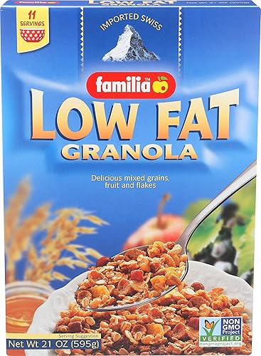 Familia Cereal Muesli bajo en grasa caja de 21 onzas (granola)