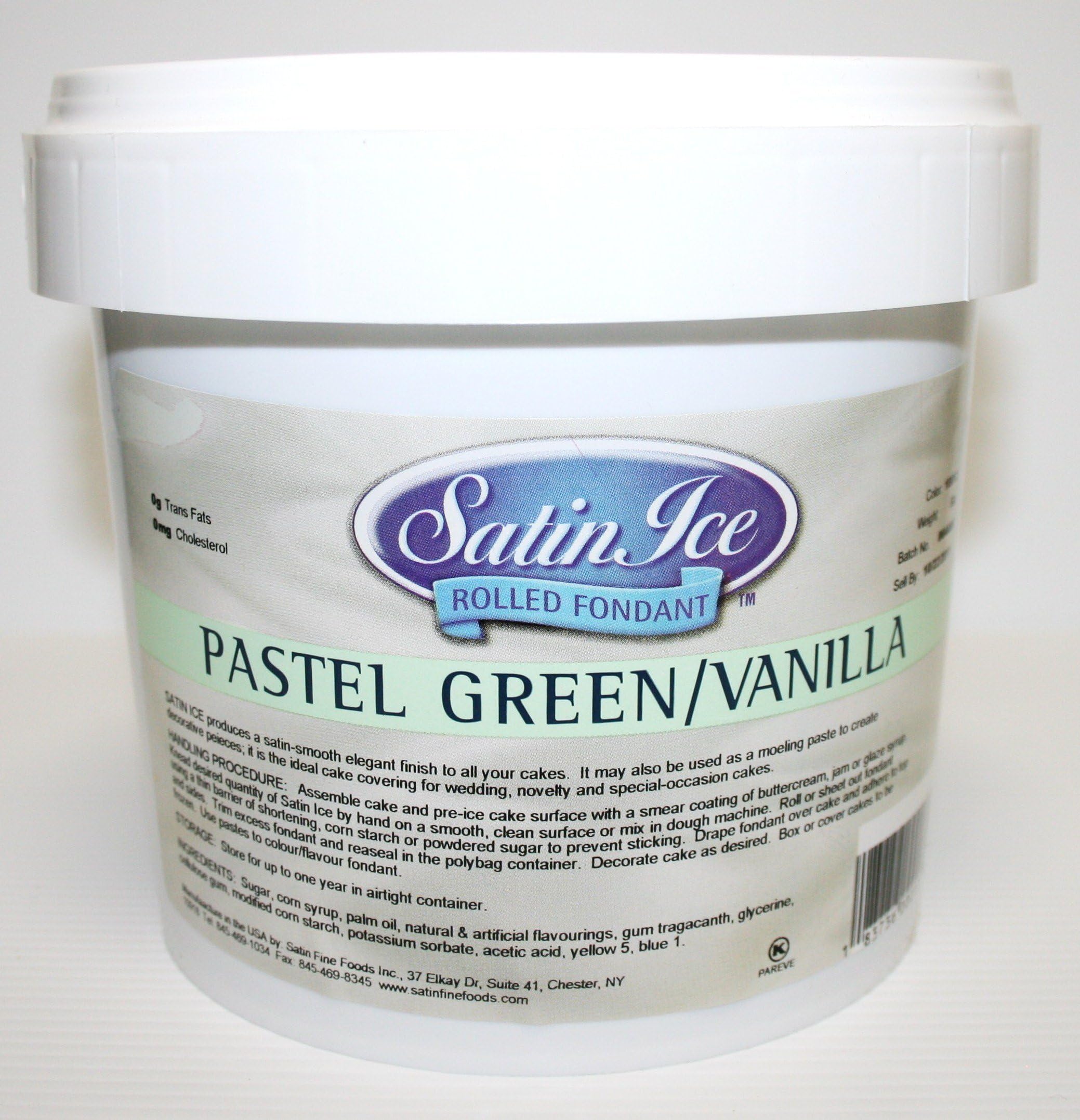 Rolled Fondant, Vanilla Flavor, 5 Lbs - Pastel Green