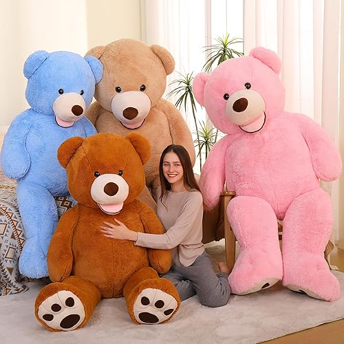 Miniatura 3 de MorisMos Oso de peluche gigante de 5 pies, osos de peluche grandes para novia, novio, 5 pies, regalos de oso de tamaño real para el día de San