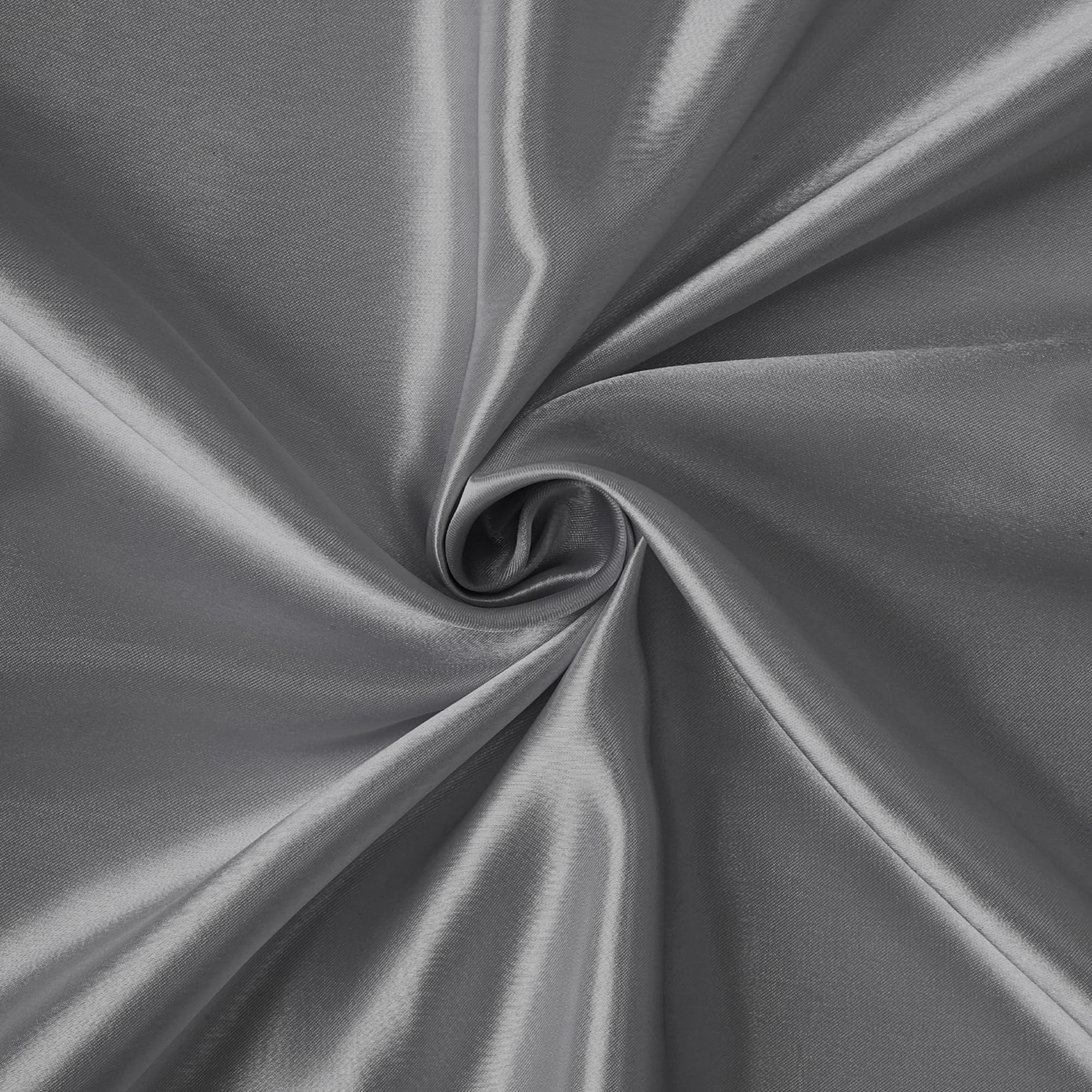 Encasa XO Grey Silky Satin Fabric Material Solid By Meter | 110 Cm Width, Slik & Shiny Fabrics | Fabric For Scrunchies, Dress, Pillowcases, Pajamas, Evening Dress, Diy | (1 Meter)