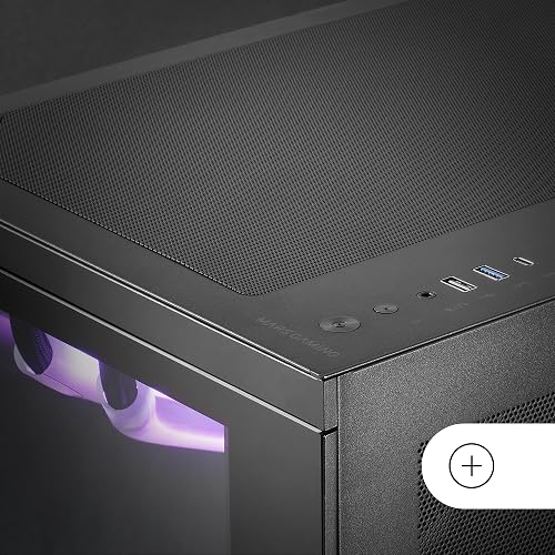 Mars Gaming MC-3TCORE, Custom ATX Gaming Gehäuse, Abnehmbares Fenster aus Dreifachglas, Dual-Kamera, Reverse Connector Backplane Kompatibler Semitower, Unterstützung für Flüssigkeitskühlung, Schwarz - 6