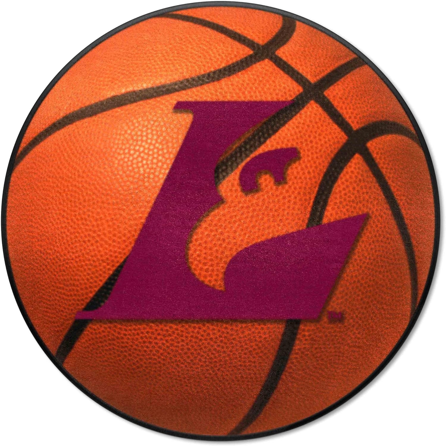 FANMATS 545 Wisconsin-La Crosse Eagles Basketball Shaped Rug - 27in. Diameter, Basketball Design, Sports Fan Accent Rug