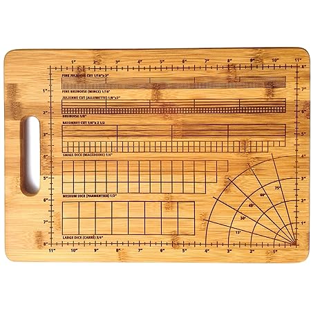 The Precision Cutting Board, for the Perfectionist Chef, 9.75 x 13.75 in. Bamboo Wood