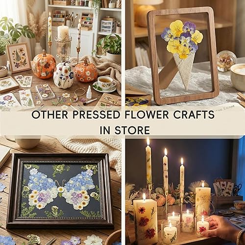 Miniatura 9 de Flores secas pastel vintage de 80P para manualidades, flores prensadas naturales reales en tonos suaves retro para arte de resina, manualidades de