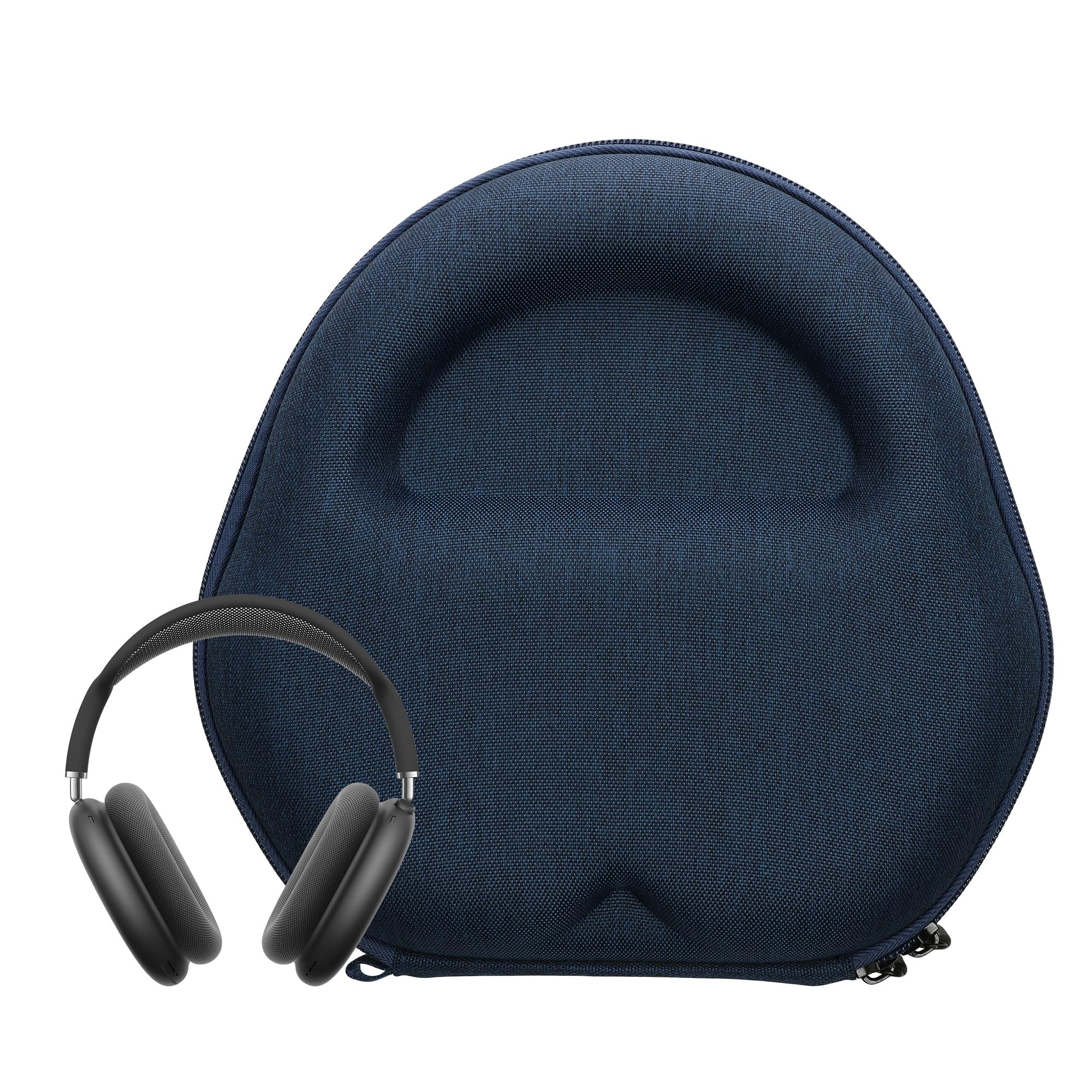 kwmobile Cover per Apple AirPods Max/AirPods Max 2 Cover - Custodia Cuffie Over-Ear per Trasporto e Viaggio - Case Protettiva - blu scuro