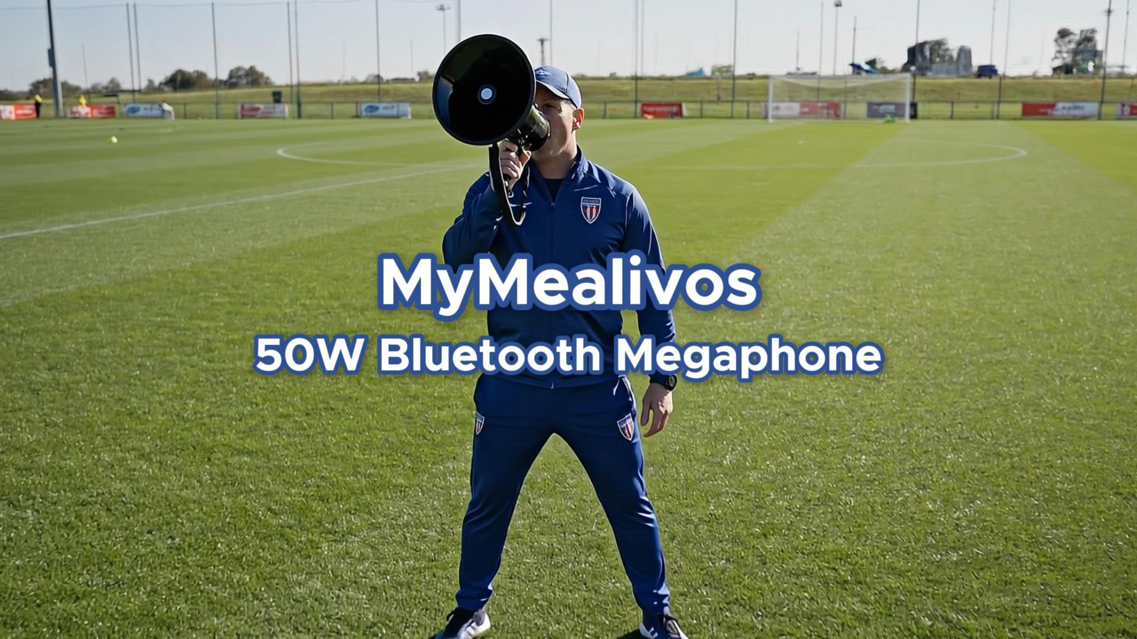 MyMealivos Megaphone with Siren Bullhorn 50 Watt Bullhorn Speaker