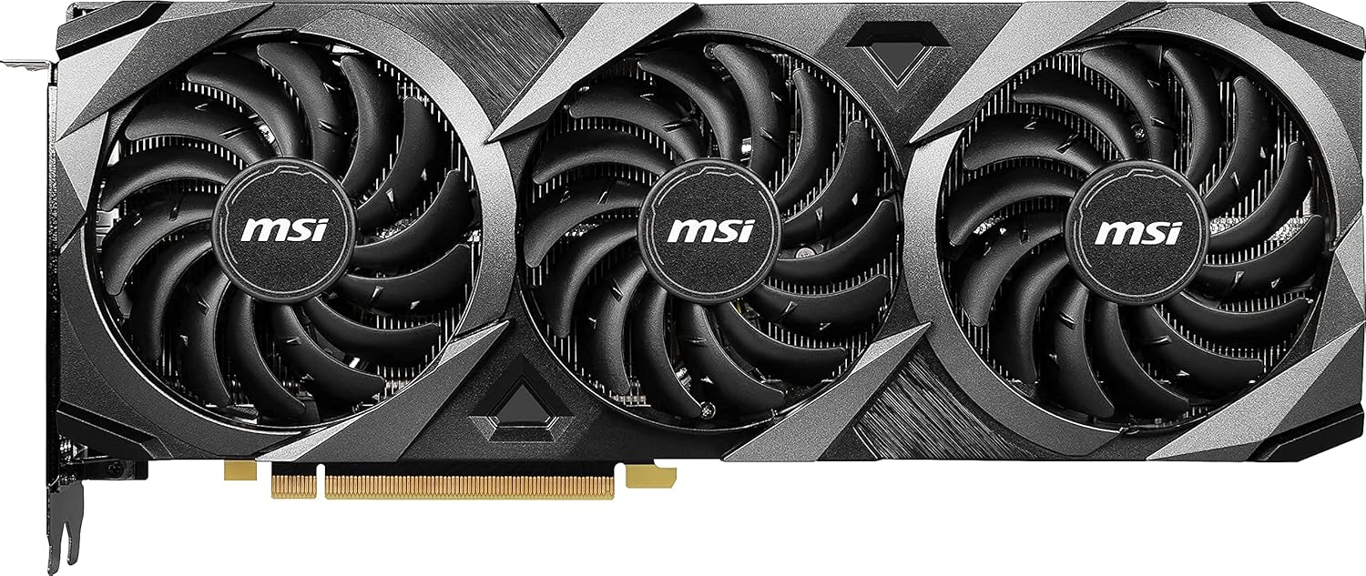 MSI Gaming GeForce RTX 3080 Ti Ventus 3X 12G OC - 12GB GDDR6X Graphic Card for PC Gaming, 320-Bit HDMI/DP, NVIDIA GPU, Tri-Frozr 2 Cooling, Ampere Architecture, Computer Video Graphics Card (Renewed)