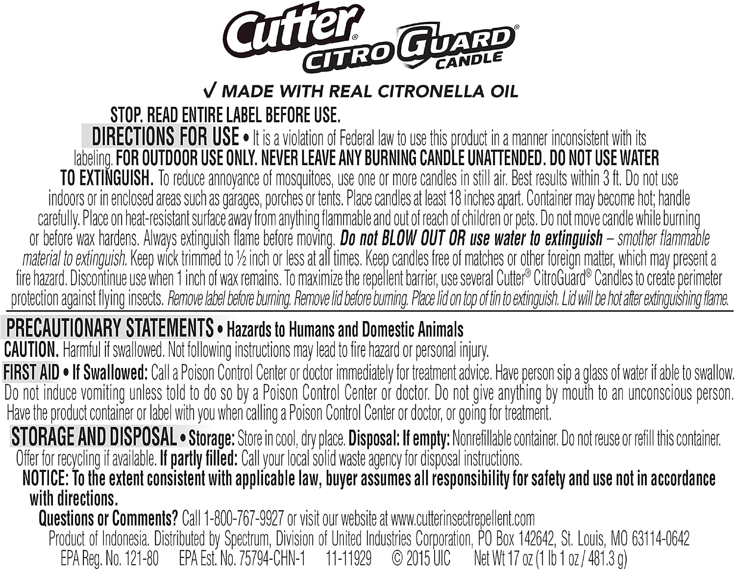 Cutter 66384 Camping-Candles, pack of 1, silver