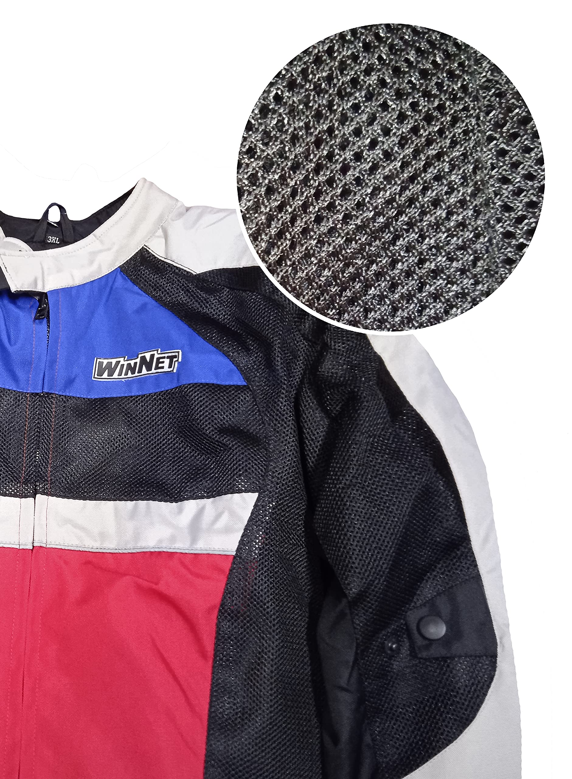 WinNet Giacca Giubbotto da Moto Estivo Traforato Ventilato per l'Estate con Protezioni