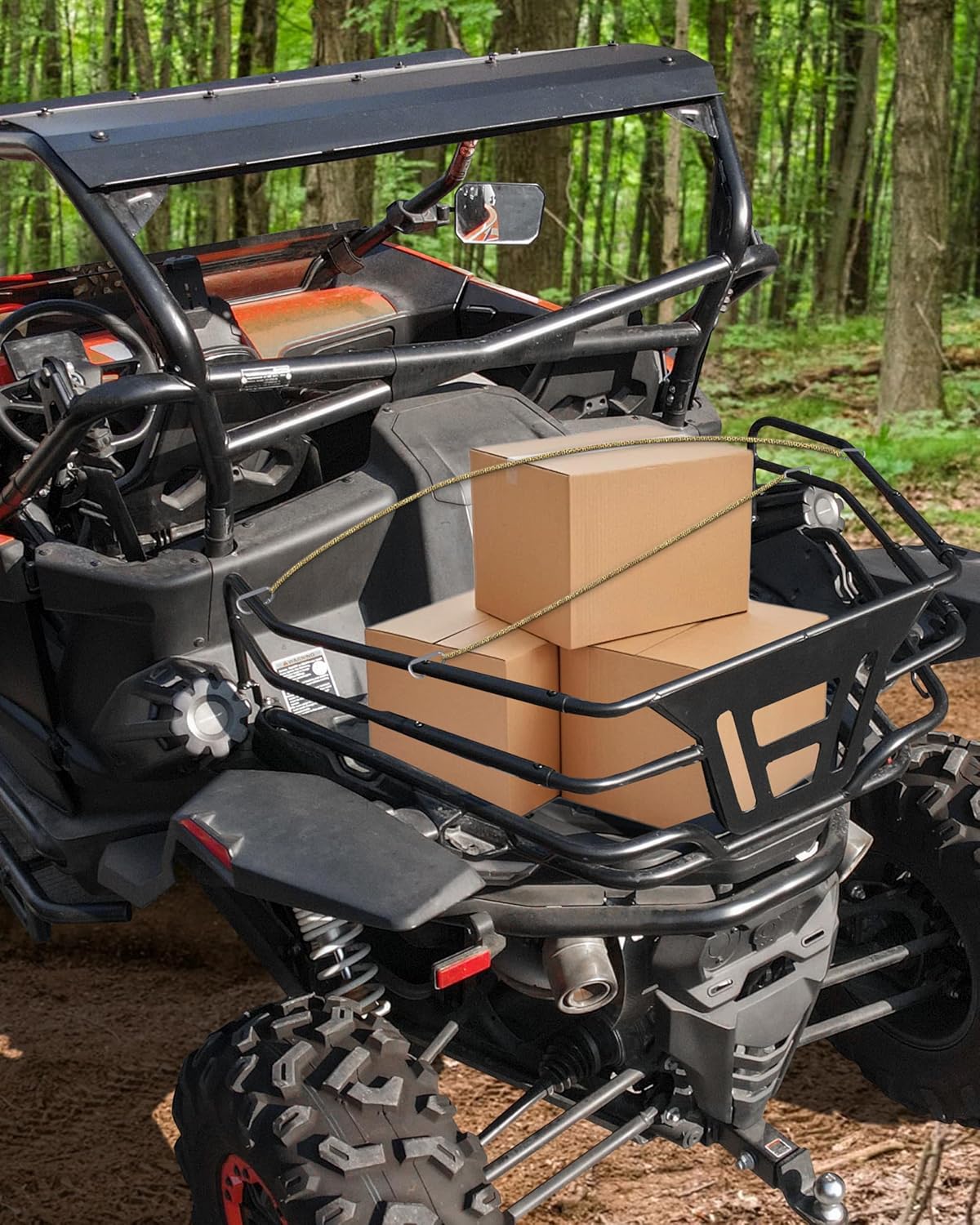 Cargo Rack for ZForce 950, Heavy Duty Steel Conbined Rear Bed Enclosure Tailgate Extender Storage Rack Cargo Anchor Points for CFMOTO ZForce 950 HO EX Sport 2020-2024 Accessories