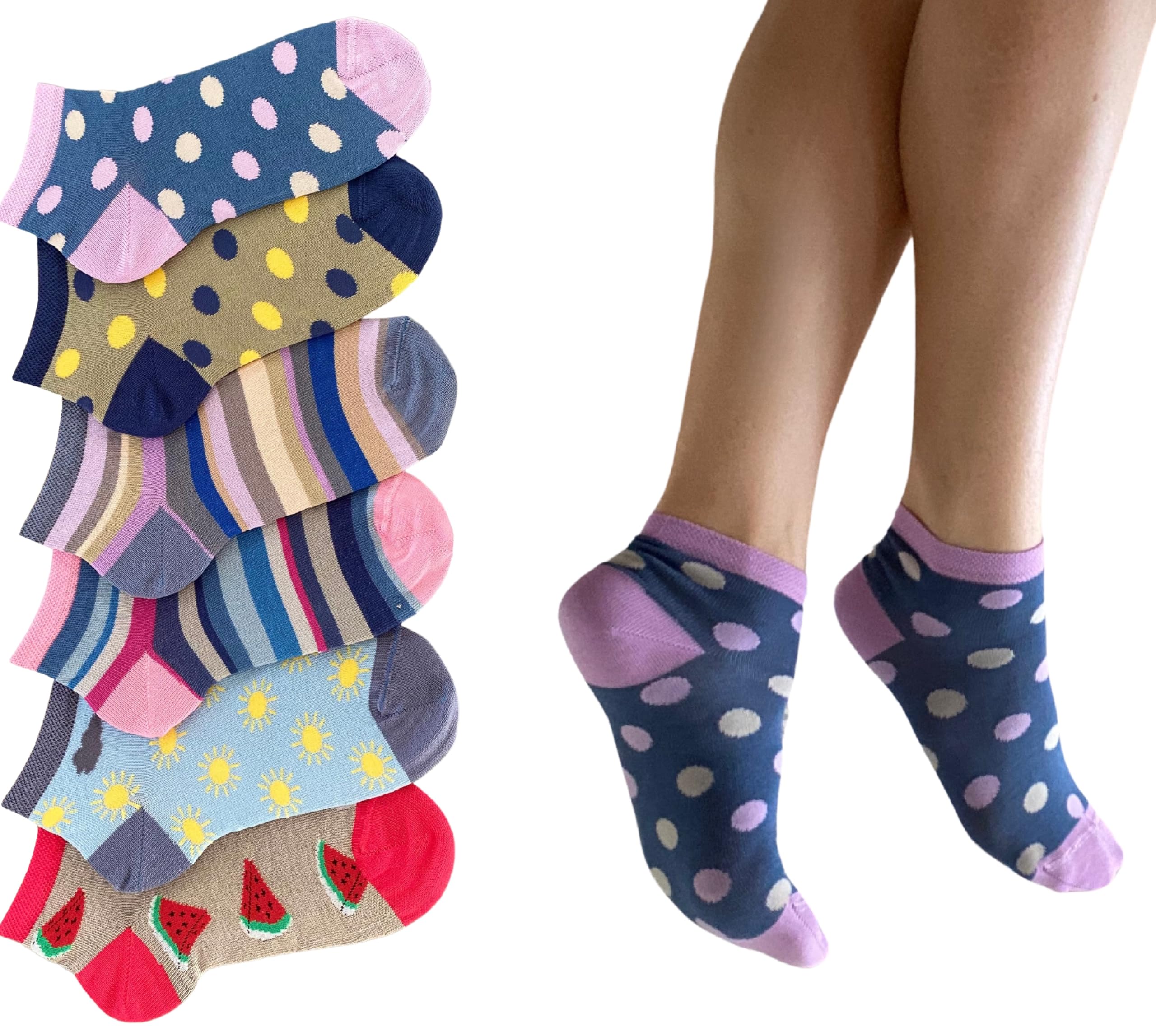 CALZINI CORTI CAVIGLIA CON APPLICAZIONE NASTRINO LUREX - Foto 7