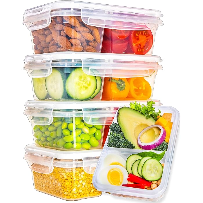 Buy Fullstar Food Storage Containers with Lids Divided Lunch