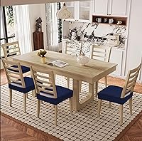 Vista 8 de Smiry Fundas de asiento impermeables para sillas de comedor, juego de 4, fundas de asiento de jacquard elástico extraíbles y lavables, protector