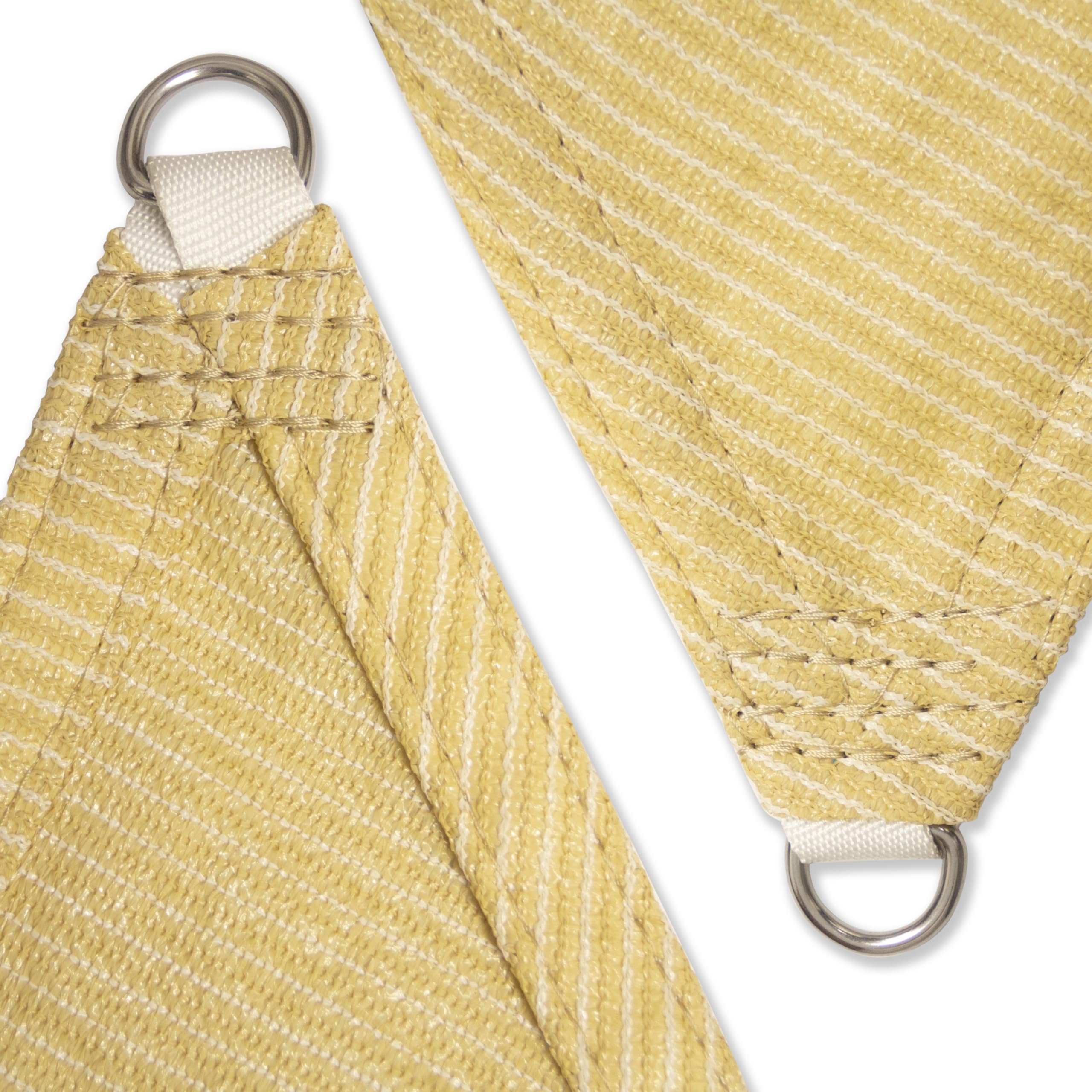 Amgo Tenda parasole triangolare beige a vela per esterni UPF50, AGTAPRT20, permeabile all'acqua e all'aria, resistente standard commerciale, 50 x 50 x 71 cm