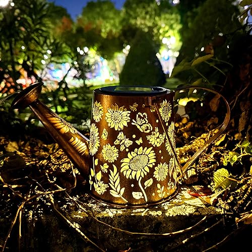 Miniatura 2 de Regadera solar con luces, luces solares colgantes de cascada para decoración de jardín al aire libre, luces solares impermeables de jardín para