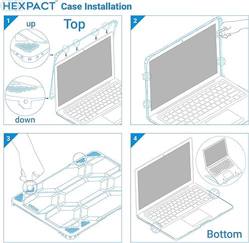 Miniatura 6 de IBENZER HA13CYCL - Funda compatible con MacBook Air de 13 pulgadas A1466 A1369, carcasa rígida resistente para Apple Mac Air 13 versión antigua 2017