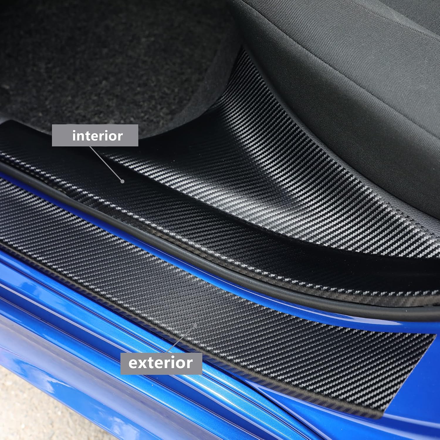 5 PCS for Honda Civic 11th Gen 2022 Sedan Door Sill Guard Protector, Advanced Threshold Sticker Anti-Scratch Rear Bumper Cover, Rear Welcome Plate Pedal