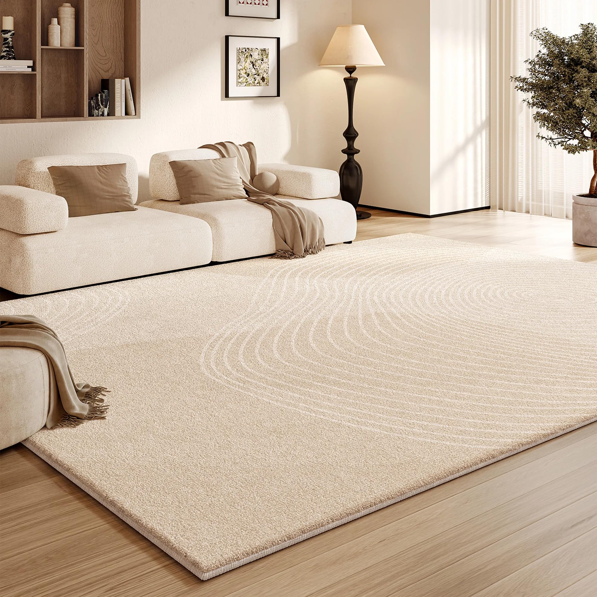 Tapis de salon moelleux pour une chambre cocooning