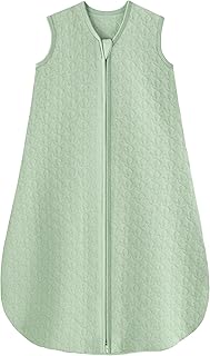 Unnivoll Schlafsack Baby Sommer 1.0 Tog Babyschlafsack 18-36 monate Sommerschlafsack 90 cm für Jungen Mädchen Kinder Grün