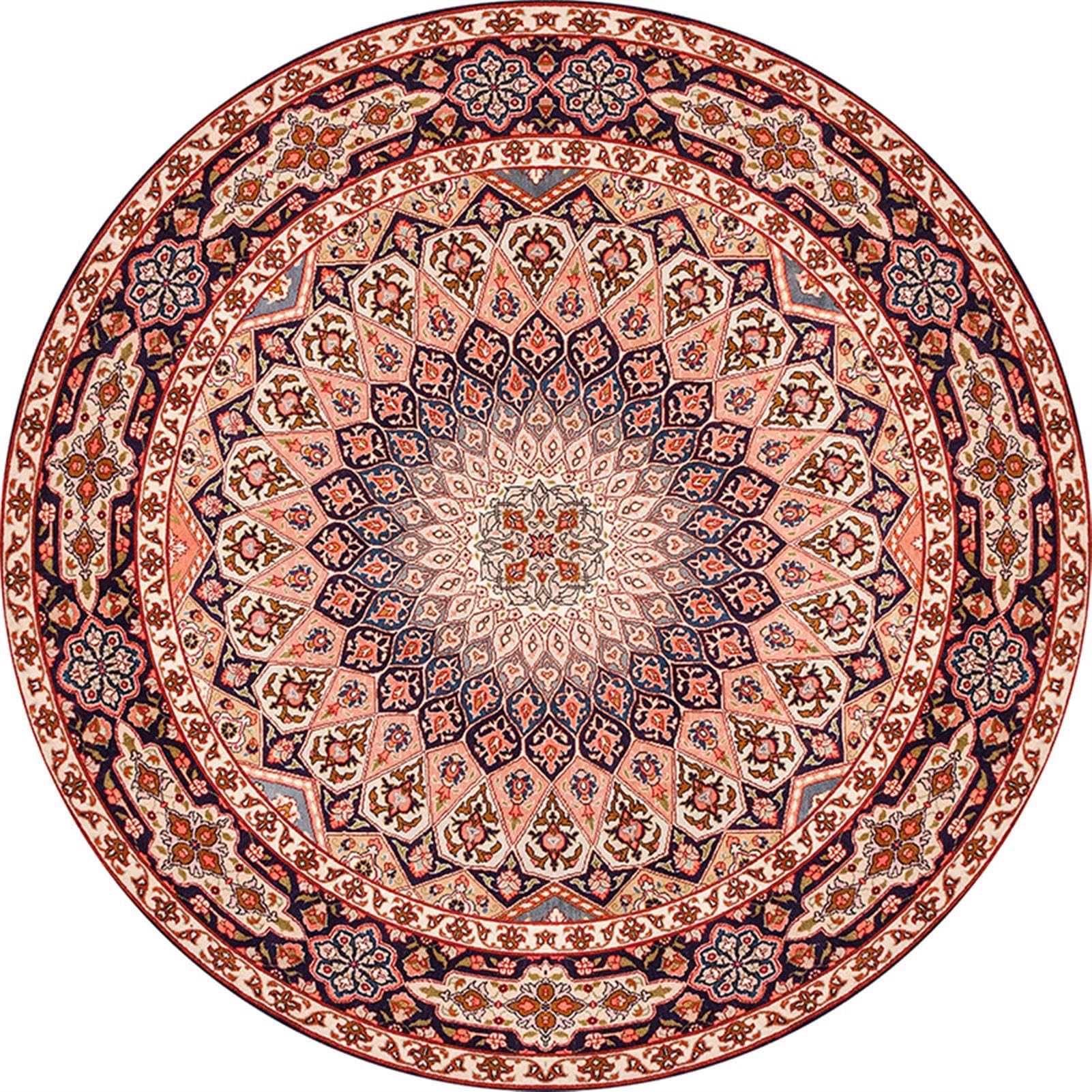 Tapis rond salon de 120cm BGGNDZ et descente de lit moderne H