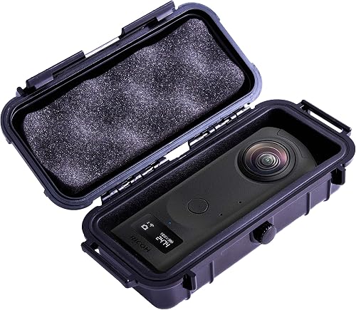 Casematix 7 inch Waterproof 360 Action Camera Case Compatible with Ricoh Theta Z1 360 Degree Camera, Case Only