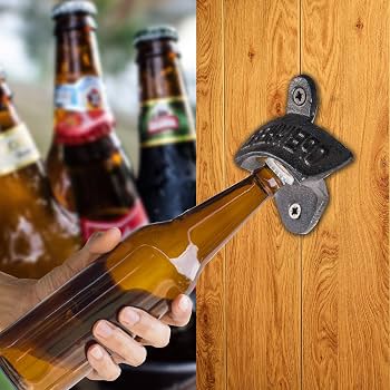 Lot De 3 Décapsuleurs Muraux Vintage - Fixation Murale Avec Vis - Pour Bar, Cuisine, Garage - Dimensions 8,4x6,4 Cm - 12