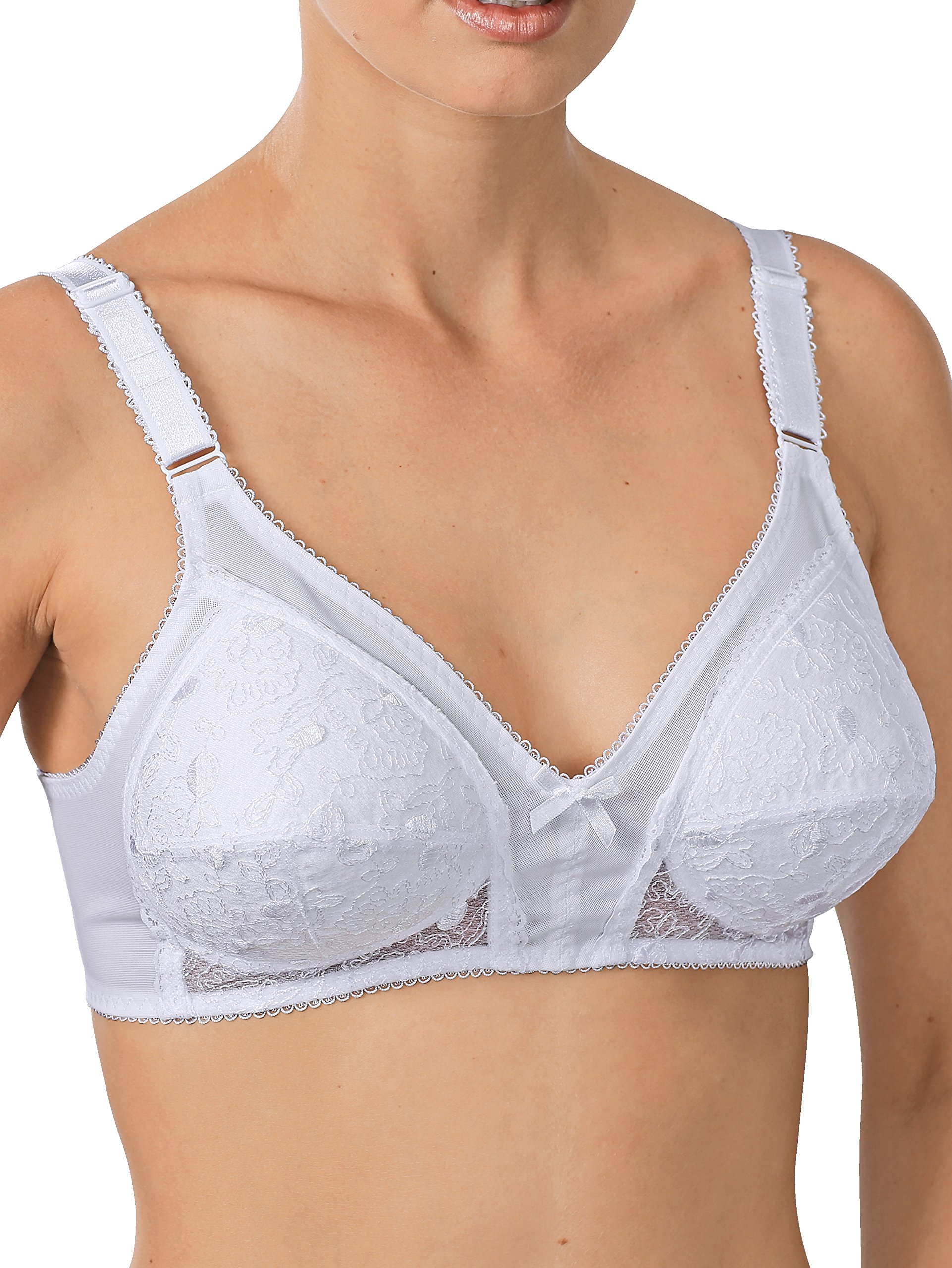 Naturana Women's White 5467 Wireless Bra, (White), (Size:42a)