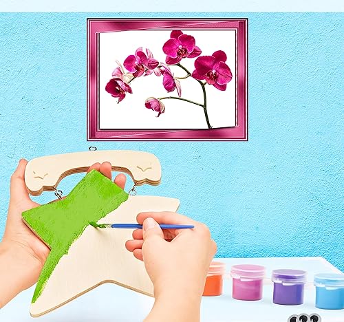 Miniatura 8 de Juegos de pintura acrílica a granel para niños 96 juegos individuales de 12 pinturas de colores 1 pintura con purpurina 2 pinceles para escuelas