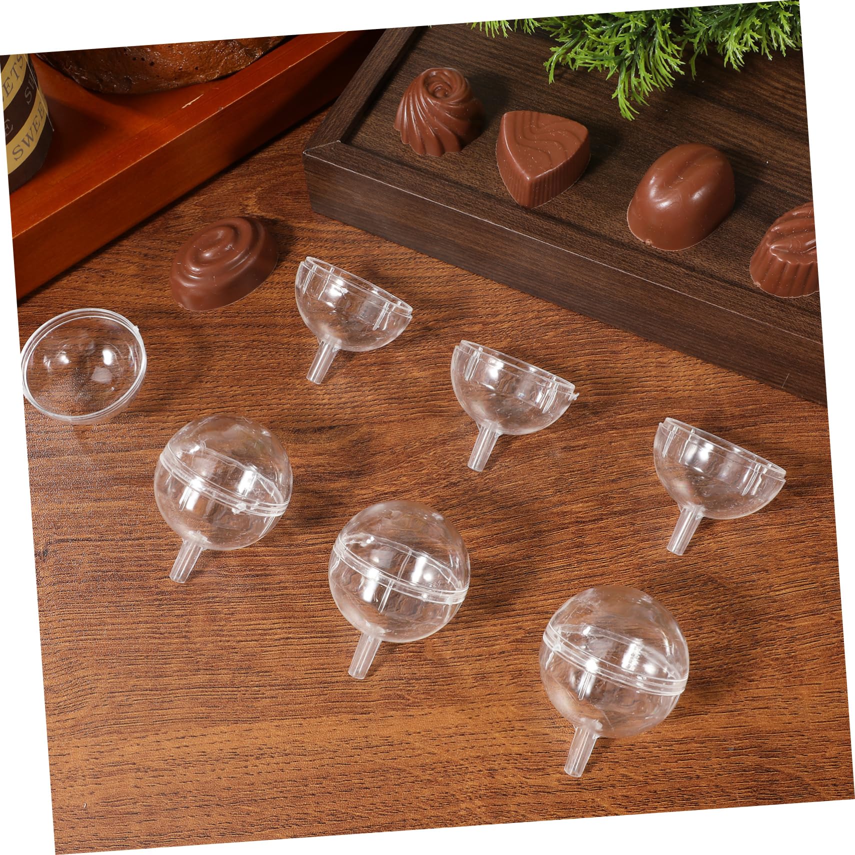 Lot de 80 Supports d'emballage pour Bouquet de Chocolat en Acrylique, Accessoires Créatifs pour Emballage Individuel de Bonbons, pour Anniversaires et Saint-Valentin