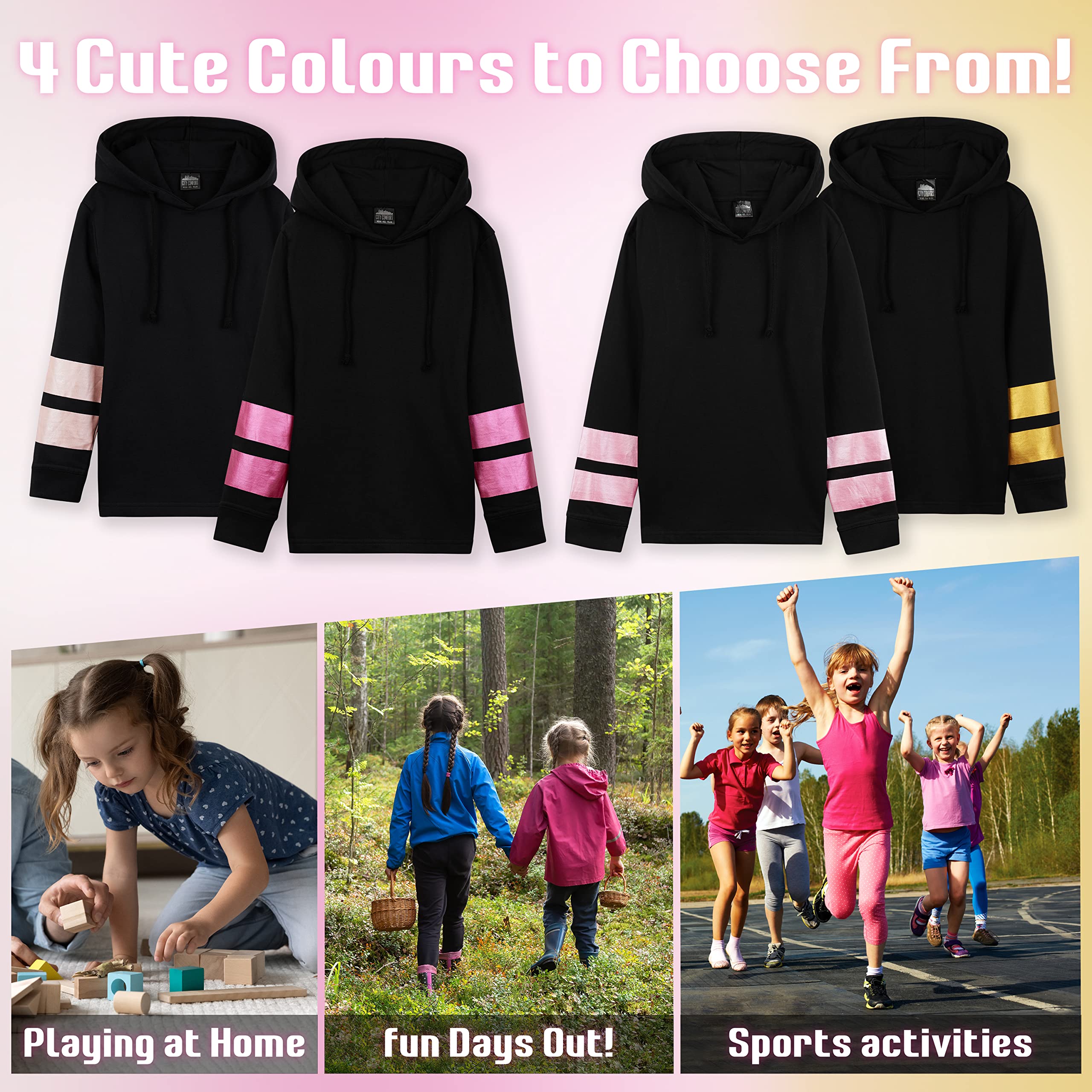 CityComfort Jogging Enfant Fille - Ensemble de Survêtement Fille 4-14 Ans