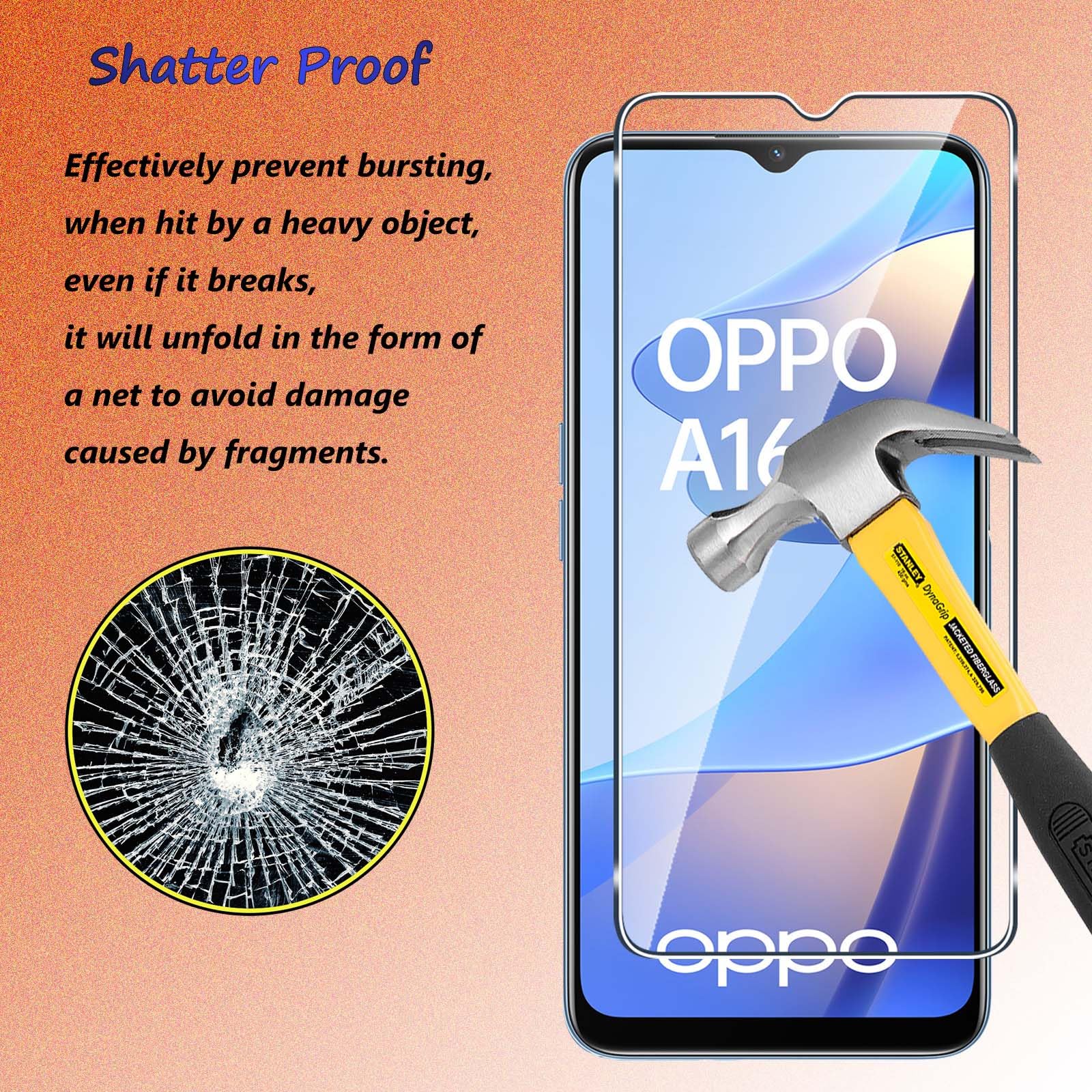 PROTECTION CAMÉRA POUR OPPO A16 FILM VERRE TREMPÉ LENTILLE
