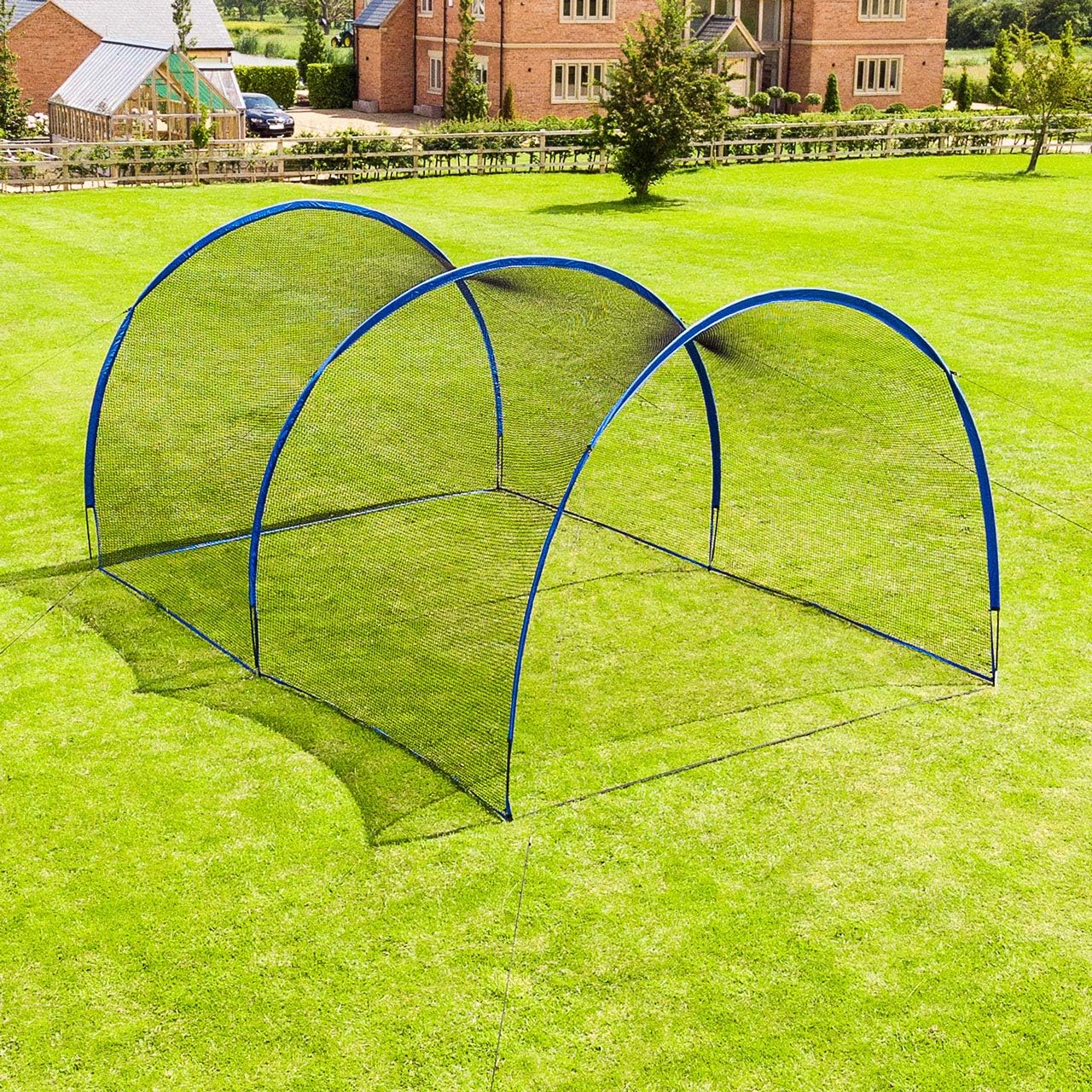 FORTRESS Pop-Up Cricket Batting Net | Garden Cricket Net [20ft, 40ft, 60ft or 80ft Net Length] | Cricket Set Garden Accessories | Cricket Training Equipment (20ft Net Length, Extender Kit)