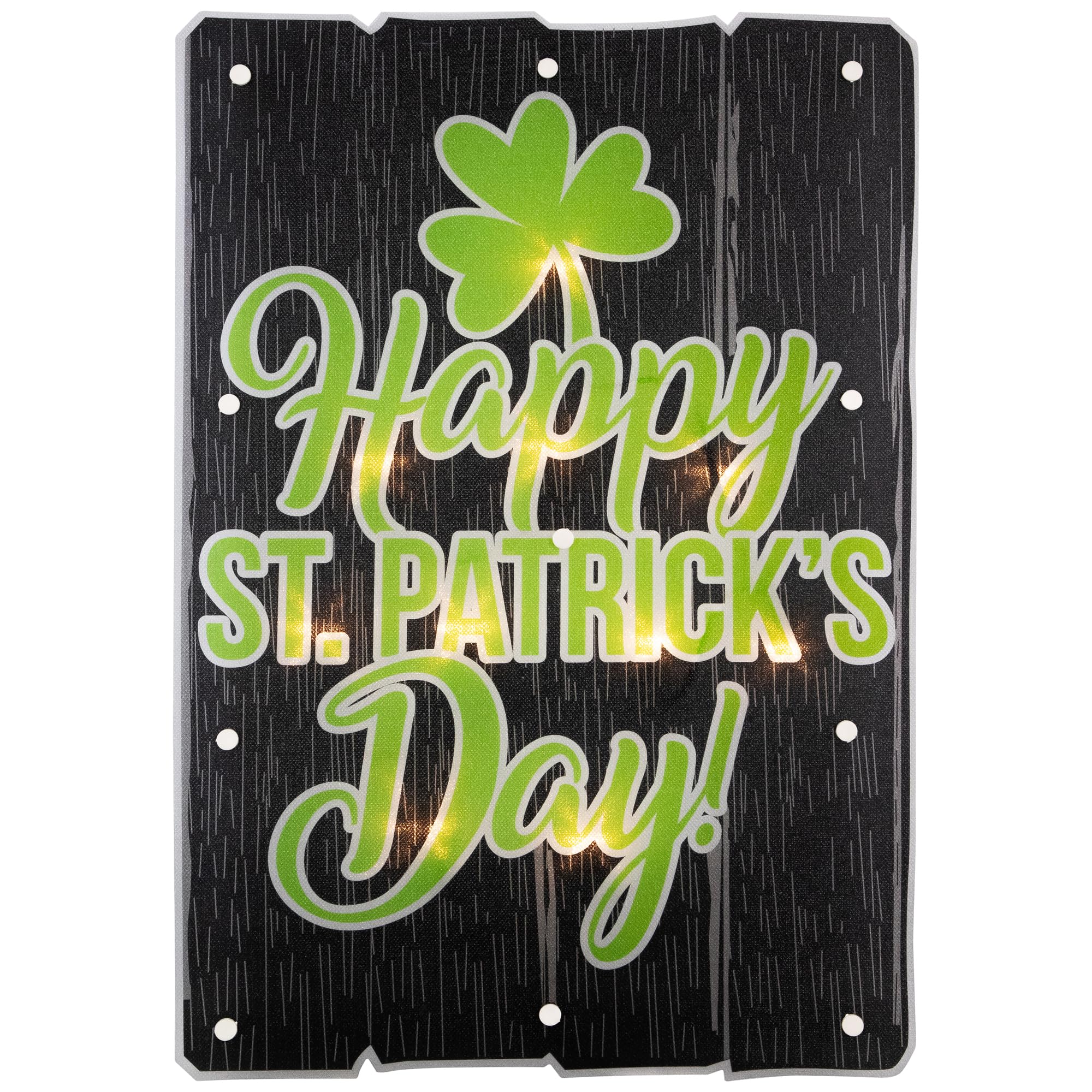 Lighted Happy St. Patrick's Day Window Silhouette Decoration - 17