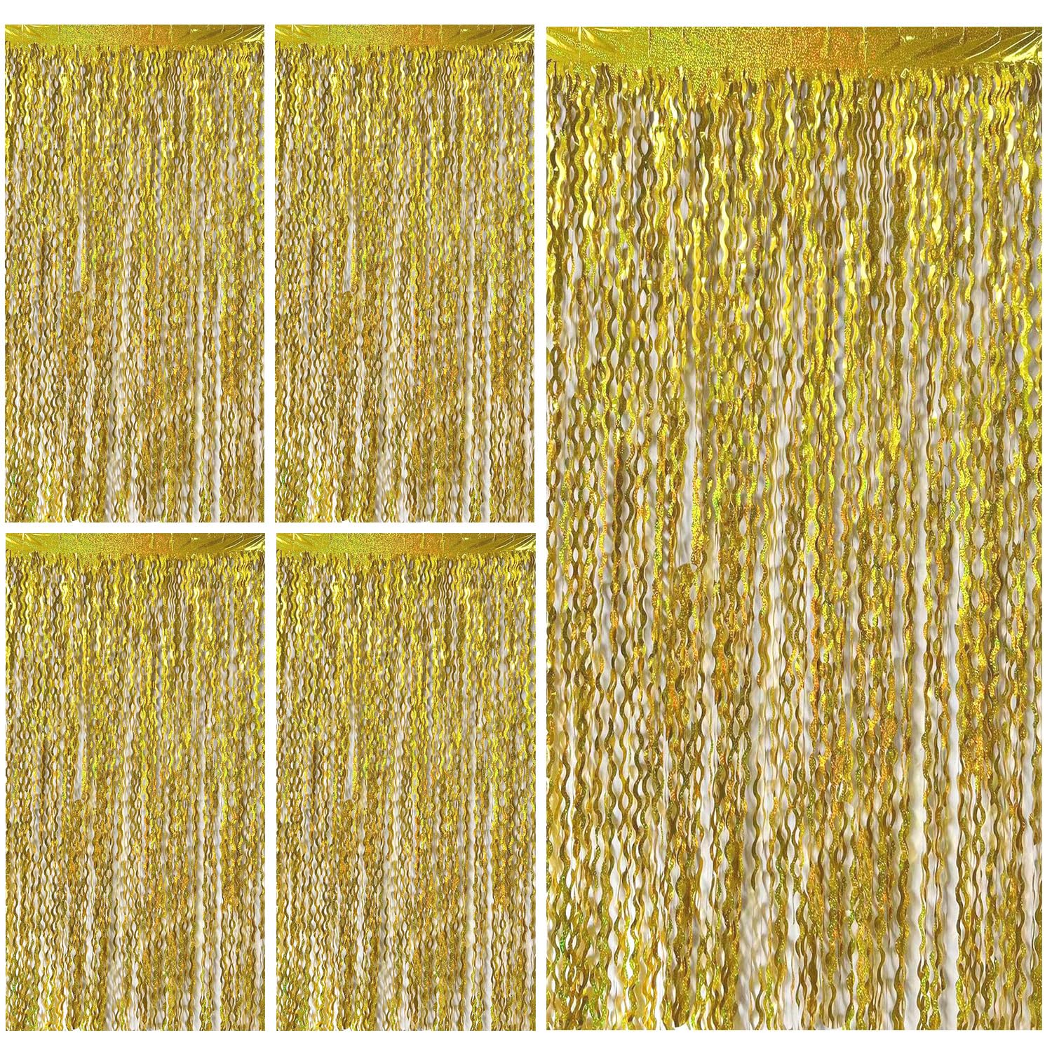 Shimmering Foil Fringe Backdrop - Party Decorations -29