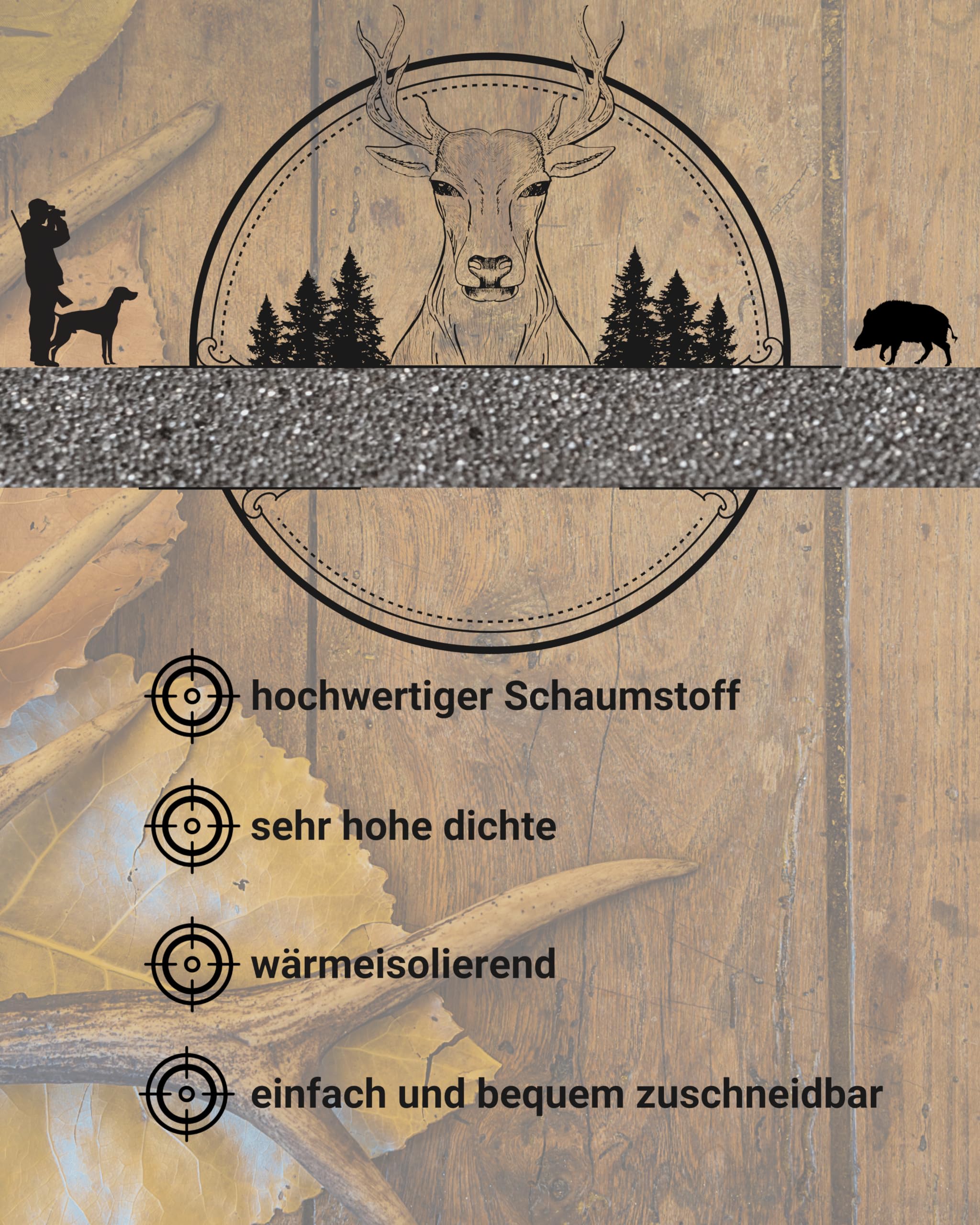 saarschaum • Ansitzkissen Jagd • bequemes & isolierendes Sitzpolster für den Hochsitz • Jagd zubehör • 100% Made in Germany (120x40x4cm | Large)…