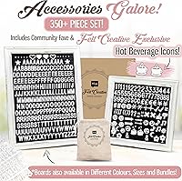 Vista 6 de Tablero de letras de fieltro negro para anuncio de bebé con marco de madera rústico en blanco - Letrero de tablero de letras de granja rústica