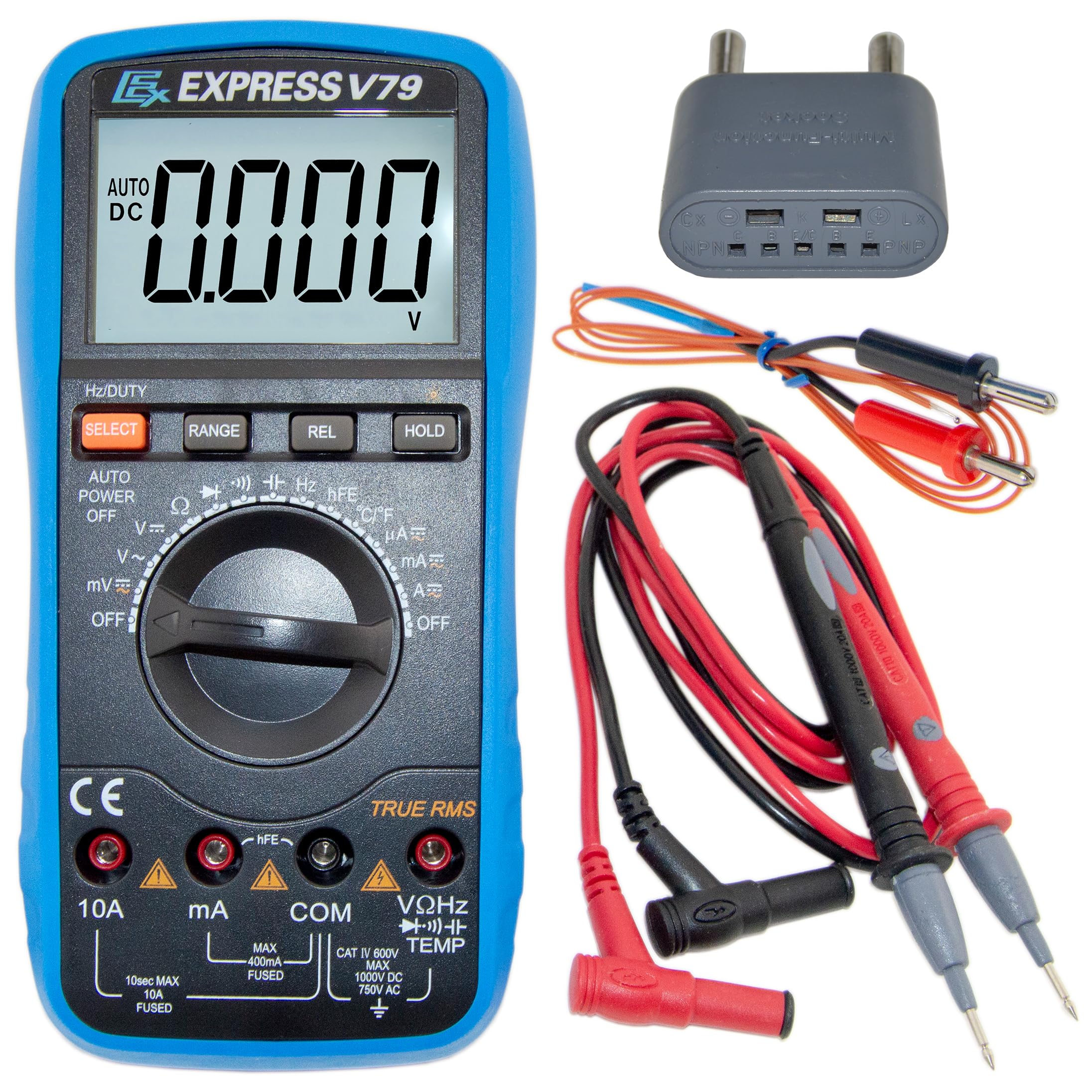 V79 Backlit Auto Ranging True RMS Digital Multimeter with Thermometer by EX ELECTRONIX EXPRESS