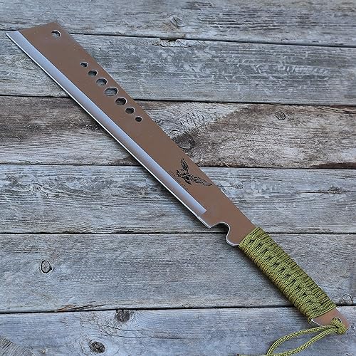Vista 17 de Armory Replicas Cuchillo de machete de espiga completa - Herramienta multiusos para acampar al aire libre
