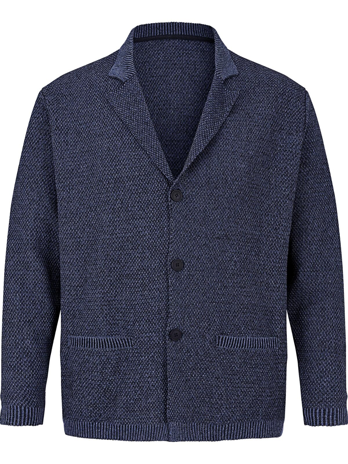 Jan Vanderstorm Strickjacke Asger – Blau, ungefüttert, Großgrößen 2XL–7XL