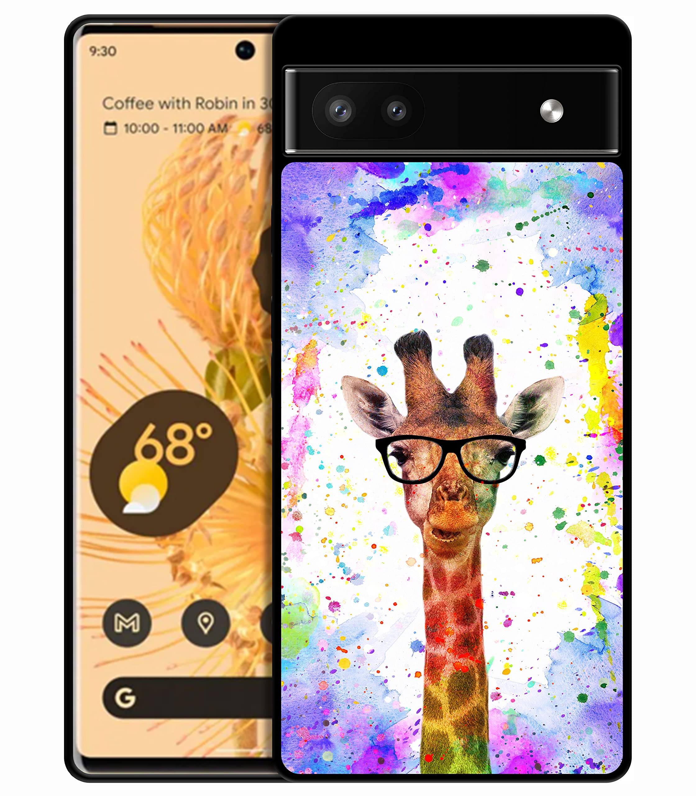 Bolster Google Pixel 6A Case - Watercolor Giraffe Printed Designer Soft Rubber TPU Protective Shockproof Back Phone Case/Cover for Google Pixel 6A6A.