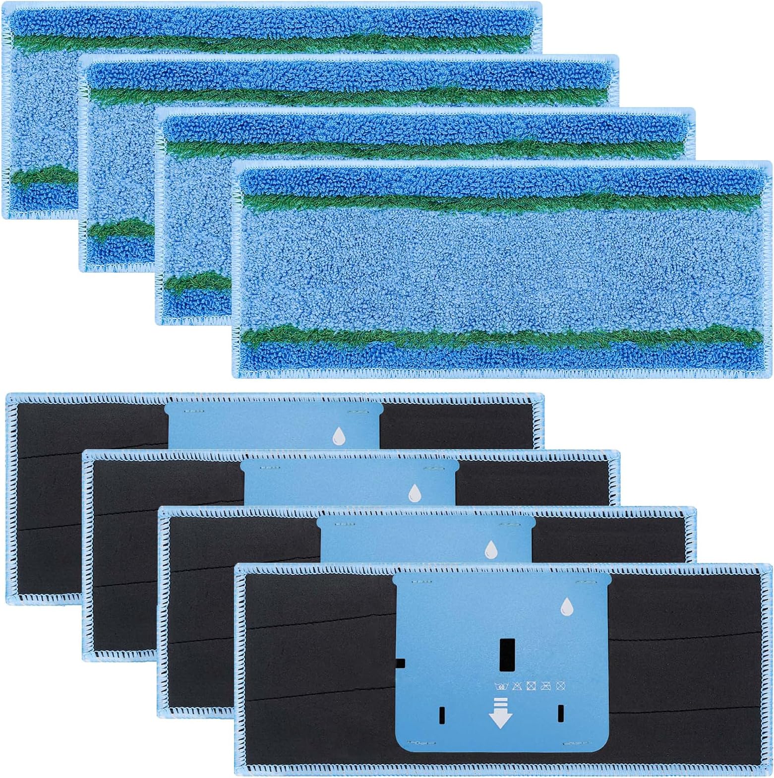 Extolife 8 Pack M6 Mopping Wet Pads for iRobot Braava Jet m6 (6110) (6012) (6112) (6113) Ultimate Robot Mop, Washable and Reusable Microfiber Deep Clean Wet Pads