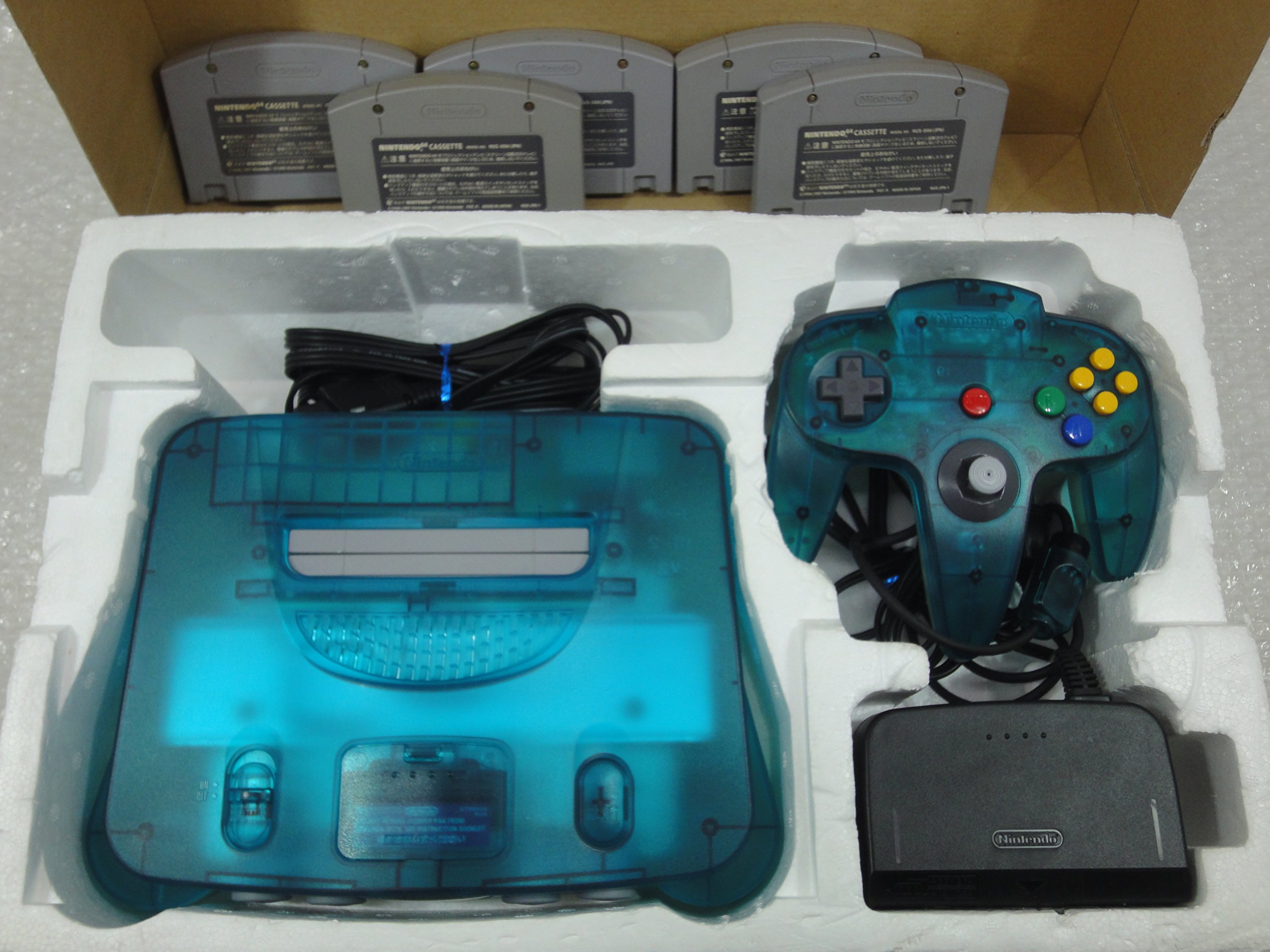 Console N64 Clear Blue + Super Mario 64