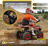 Actionbikes Motors Quad électrique Enfant ATV Torino | 36 Volts 1000 Watts Jusqu’à 24 km/h - Quad Enfant - Pocket Quad - pédale de sécurité Safety Touch - Mini Quad - dès 8 Ans (Noir) - 8