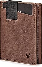 DONBOLSO Herren Leder Slim Wallet mit Münzfach - Herren Front Pocket Wallet - Minimalistische Brieftasche RFID-Blockierung Karteninhaber - Leder Bifold Slim Wallet für Männer mit schönen Geschenk-Box