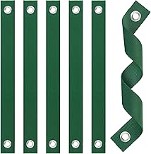 eROOSY 12 correas para árbol de 40 x 3,7 cm, de nailon, con ojales, para recién plantadas, color verde