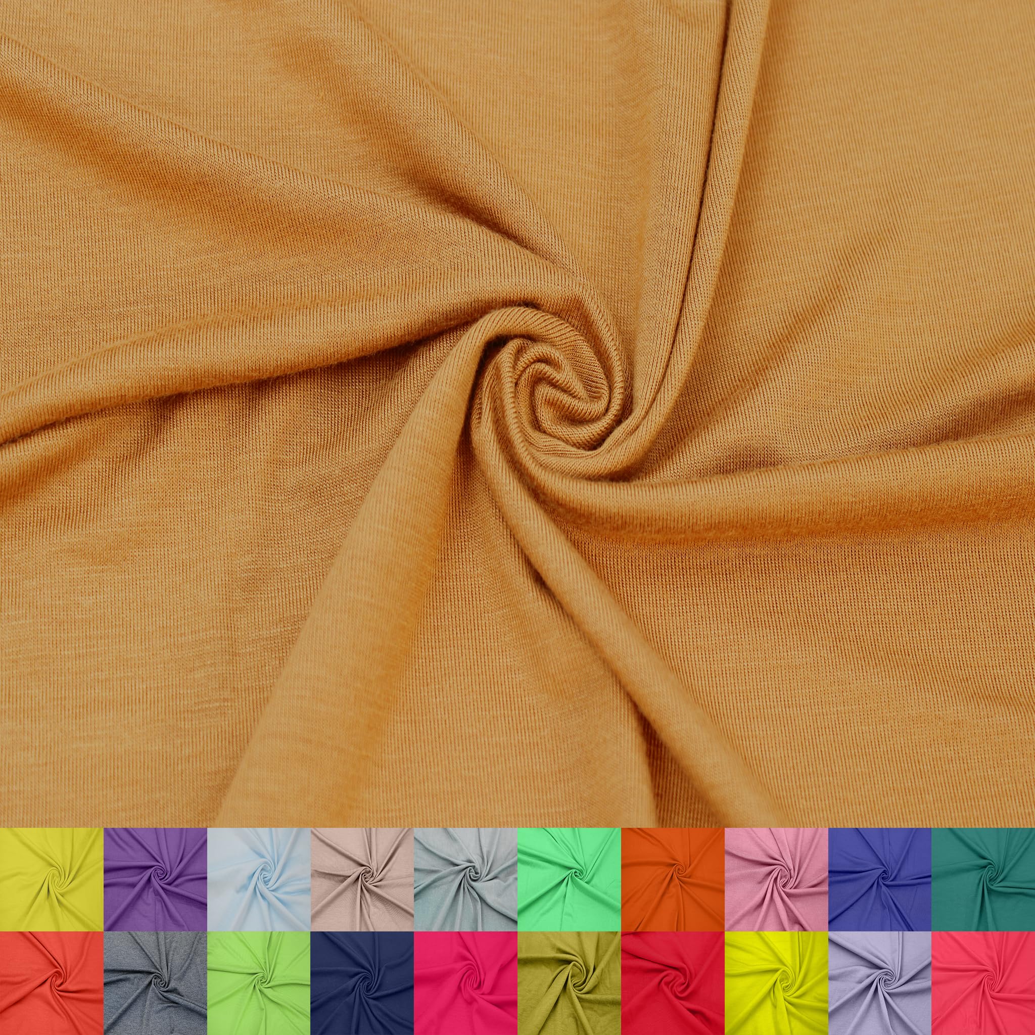 60" Wide Rayon Spandex Jersey Knit Fabric by The Yard - 4-Way Stretch, 200GSM, Medium Weight -Soft & Breathable - Apparel, Accessories, Maternity & Decorations — view 8