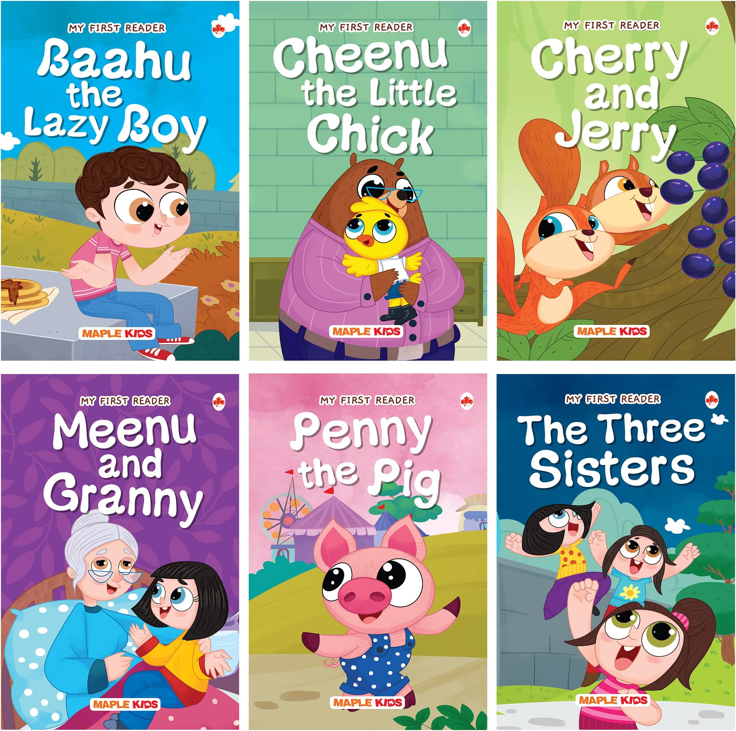 Story Book for Kids - First Reader (Illustrated) (Set of 6 Books) - Phonic stories - Bedtime Stories - 2 Years to 6 Years Old - Read Aloud to Infants, Toddlers