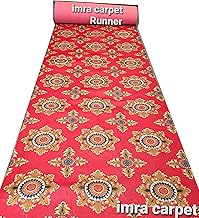imra carpet Nylon Silk Stair Carpet Runners Roll (Red) (4x15)
