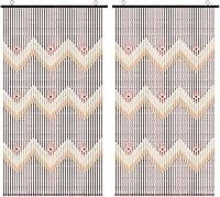 Vista 11 de ANMINY Cortina de madera natural con cuentas de bambú para colgar, divisor decorativo hecho a mano para puerta, panel de pared, persianas